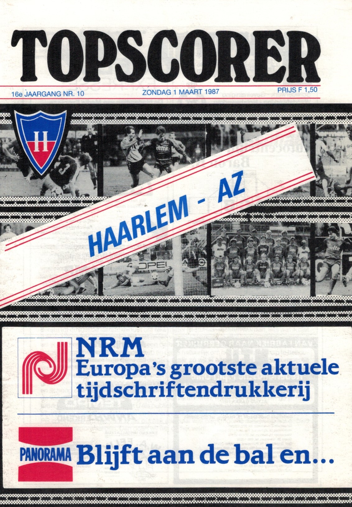 AZ Programma 1-maa-1987 Haarlem uit